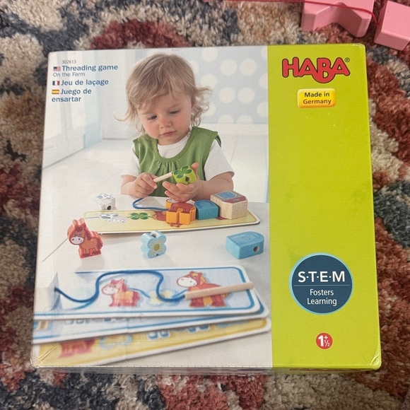 Haba Other - HABA Made in Germany STEM Beading Lacing Farm Animals 1.5 yrs +